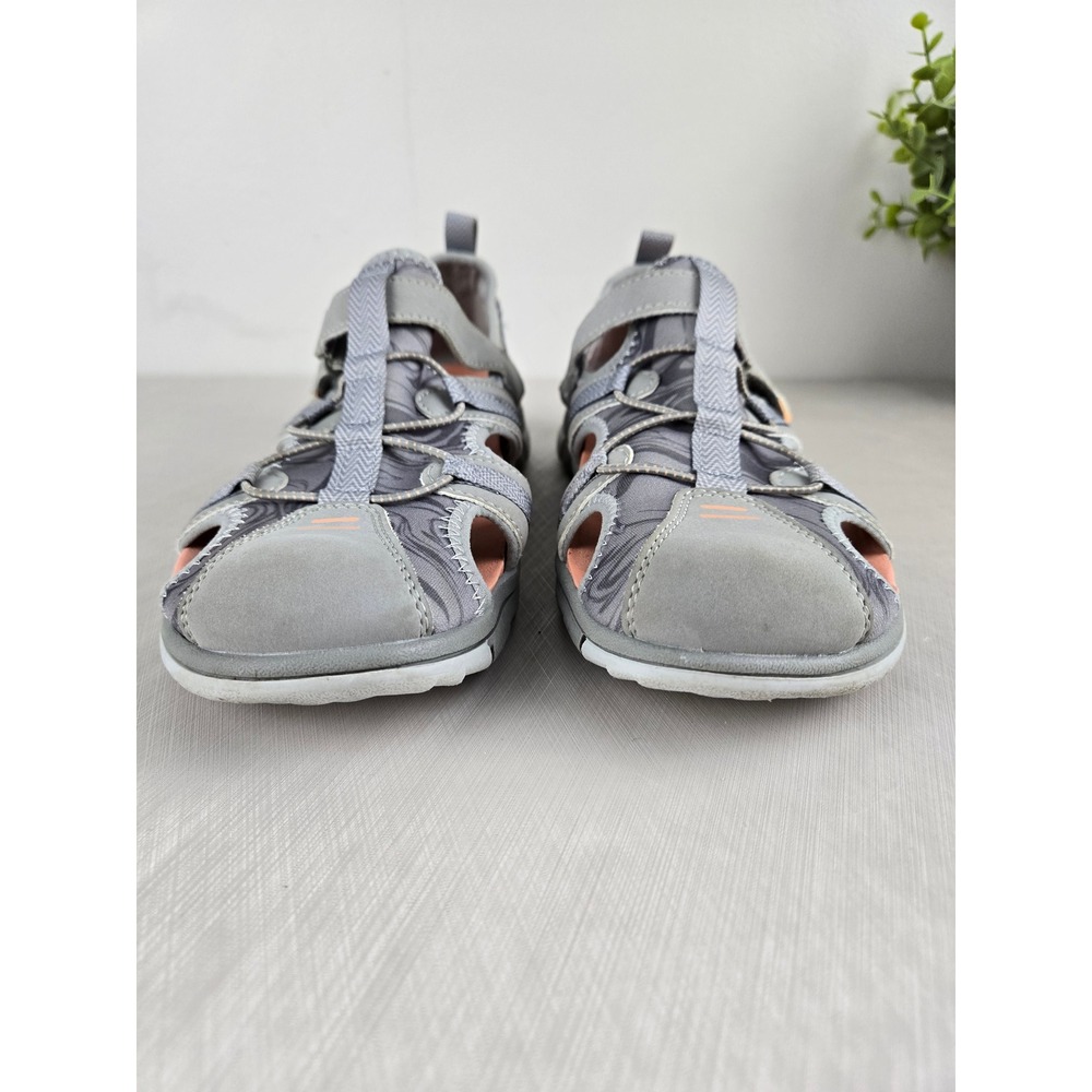 Dr Scholls Adelle Rek Women 7M Gray Peach Sporty Fisherman Sandals Walking Shoes - Picture 3 of 10